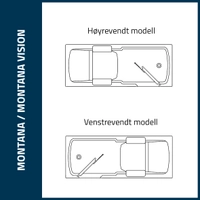 Montana Vision badekar med glassdør