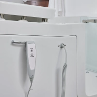 Easy Riser badekar med glassdør, halvøy