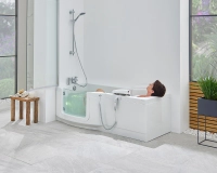 Indiana badekar med glassdør og sete