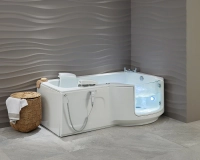 Louisiana badekar med glassdør og sete