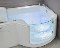 Louisiana badekar med glassdør og sete