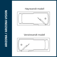 Arizona Vision badekar med glassdør