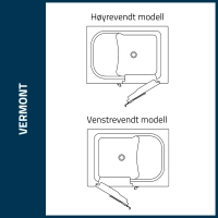 Vermont badekar med dør