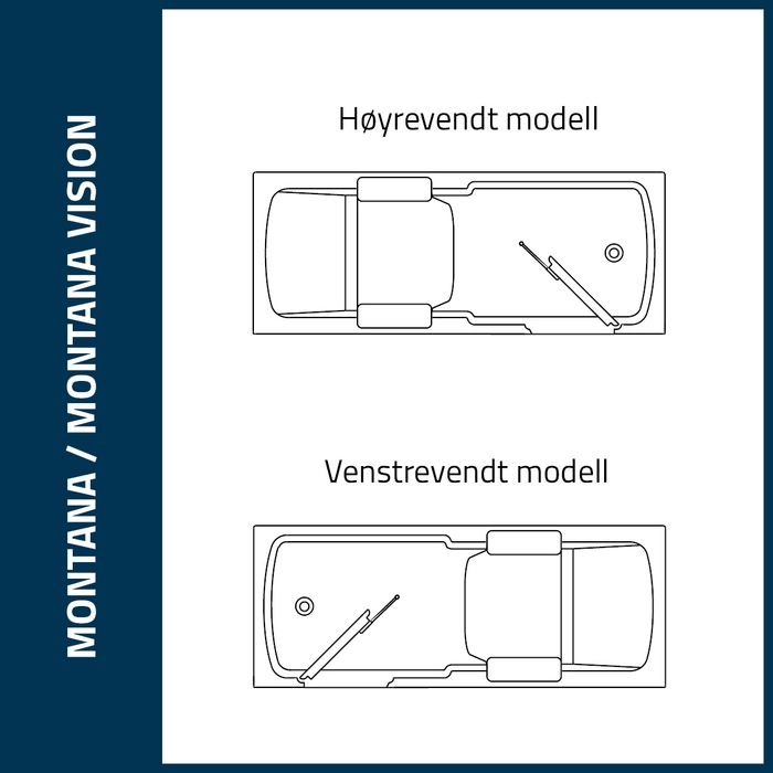 Montana Vision badekar med glassdør