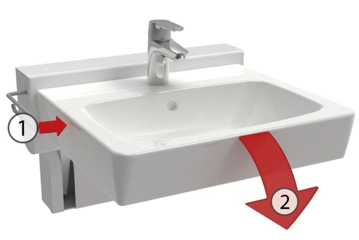 AddLife QuickWash komplett servant med manuell høyderegulering