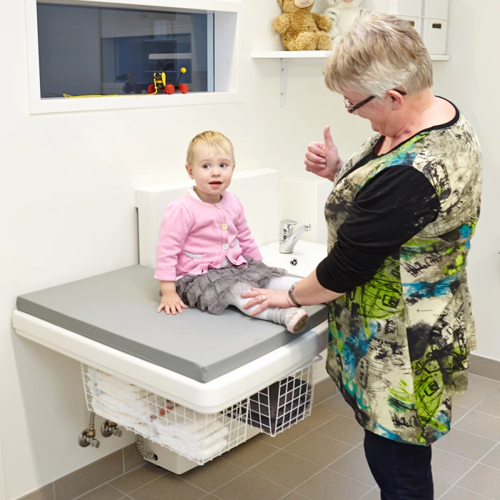 Stellemadrass til Ropox stellebord med vask
