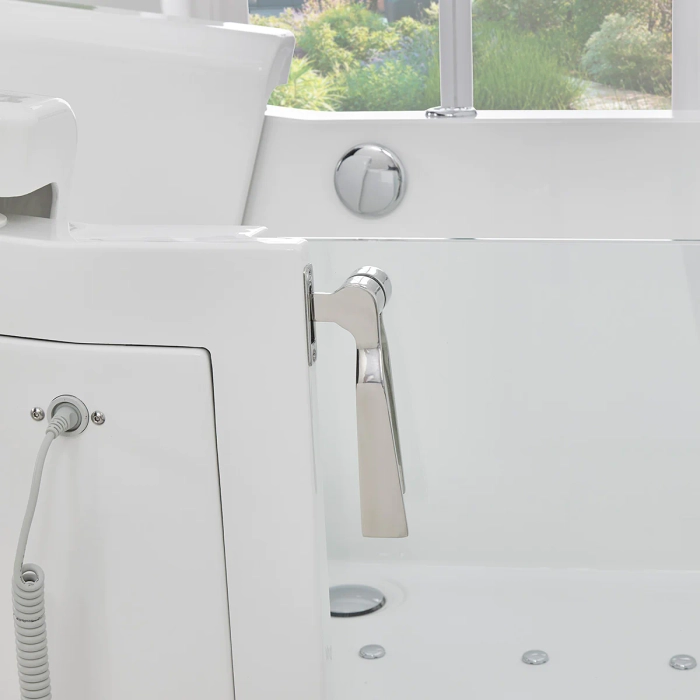 Easy Riser badekar med glassdør, halvøy