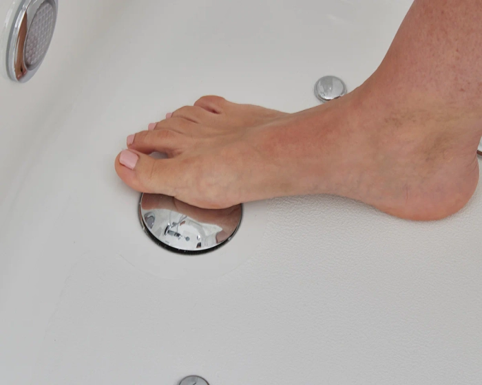 Indiana badekar med glassdør og sete