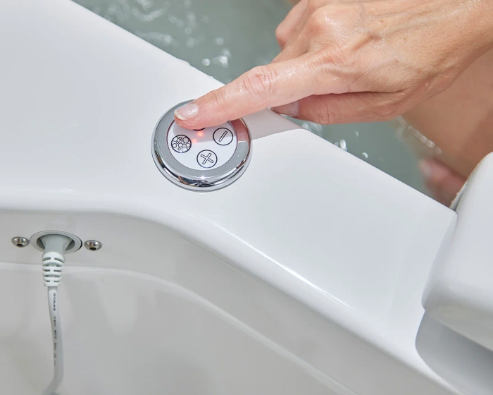 Indiana badekar med glassdør og sete