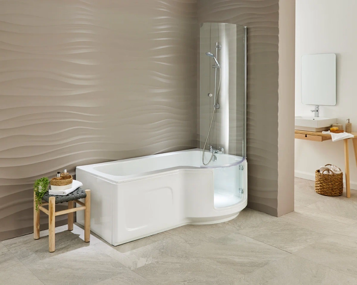 Louisiana badekar med glassdør