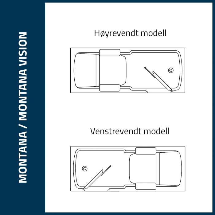 Montana badekar med dør