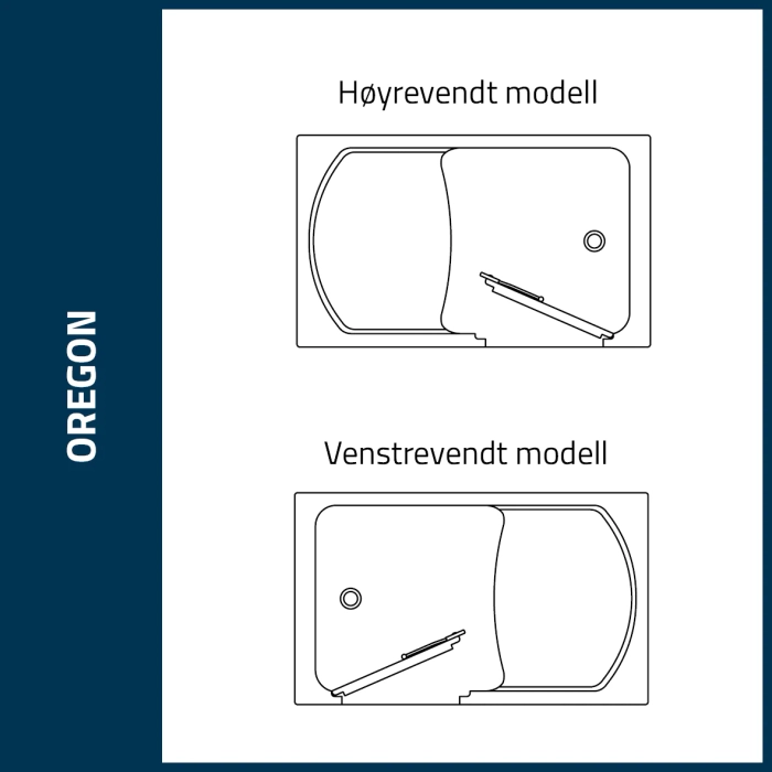 Oregon badekar med dør