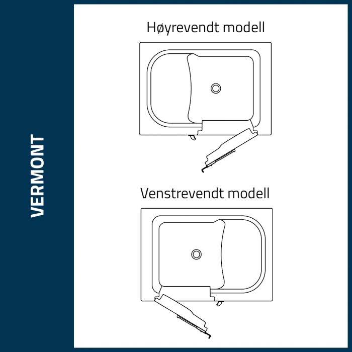 Vermont badekar med dør