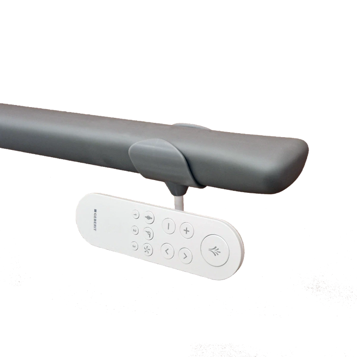 Fjernkontrollholder for dusjtoaletter, til montering på AddLife toalettstøtter