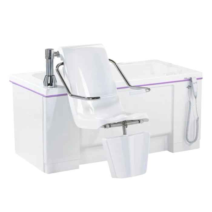 Alera badekar med stol, benløfter, fast høyde