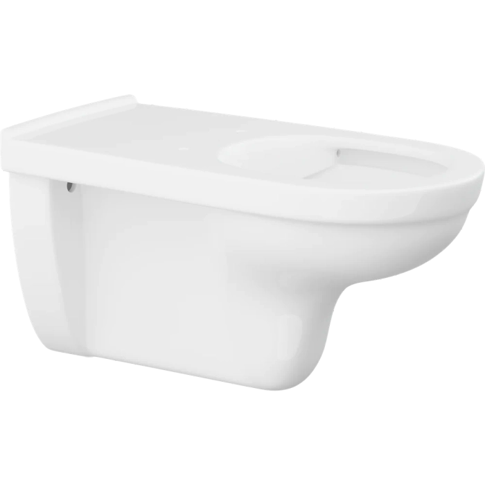 Gustavsberg toalettskål uten skyllekant, lang skål, vegghengt