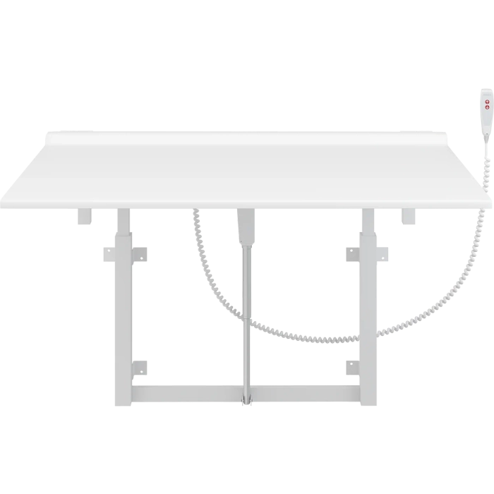 Pressalit veggmontert stellebord, oppfellbart, høyderegulerbart