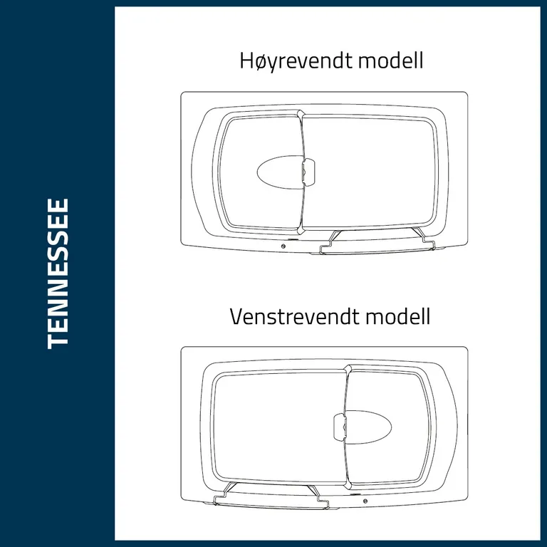 Tennessee badekar med dør
